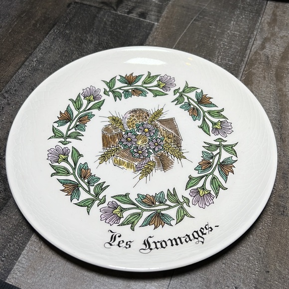 GIEN Dining Vintage Gien Plate Les Fromages French Cheese Serving